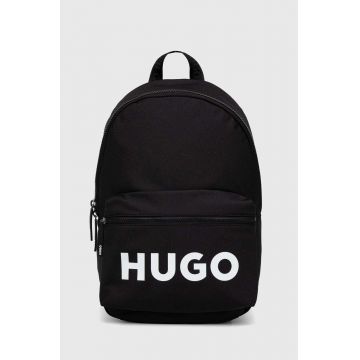 HUGO rucsac barbati, culoarea negru, mare, cu imprimeu