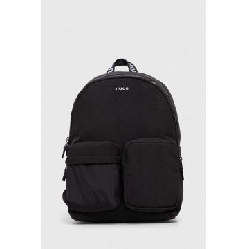 HUGO rucsac barbati, culoarea negru, mare, neted