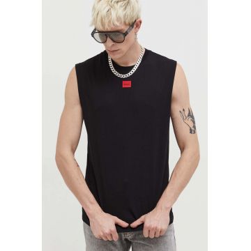 HUGO tricou din bumbac barbati, culoarea negru