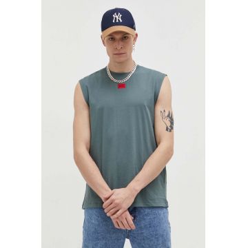 HUGO tricou din bumbac bărbați, culoarea verde 50505305