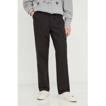 Levi's pantaloni de bumbac PATCH POCKET CARGO culoarea negru, cu fason cargo