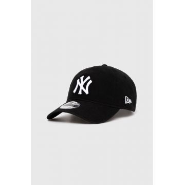 New Era șapcă de baseball din bumbac culoarea negru, cu imprimeu, NEW YORK YANKEES