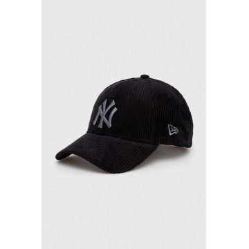New Era șapcă de baseball din catifea culoarea negru, cu imprimeu, NEW YORK YANKEES