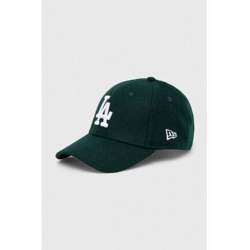 New Era șapcă de lana culoarea verde, cu imprimeu, LOS ANGELES DODGERS