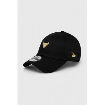 New Era sapca culoarea negru, cu imprimeu, CHICAGO BULLS