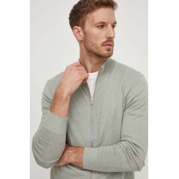 Pepe Jeans cardigan din amestec de lana Malcom culoarea verde