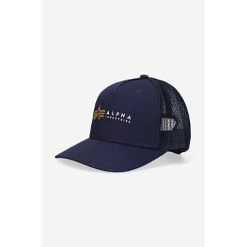 Alpha Industries șapcă culoarea albastru marin, cu imprimeu 106901.07-navy