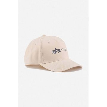 Alpha Industries șapcă culoarea bej, cu imprimeu 126912.578-cream