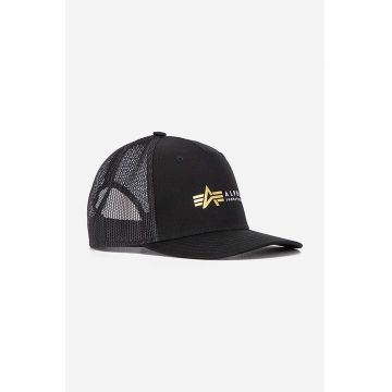 Alpha Industries șapcă culoarea negru, cu imprimeu 106901FP.03-black