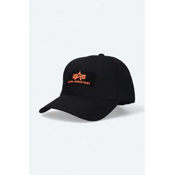 Alpha Industries șapcă culoarea negru, cu imprimeu 118914.470-black