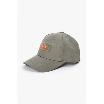 Alpha Industries șapcă de baseball din bumbac VLC Cap II culoarea verde, cu imprimeu 178905.257-green