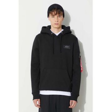 Alpha Industries bluză Back Print Hoody Rainbow Refl.Print bărbați, culoarea negru, cu glugă, cu imprimeu 178318RR.03