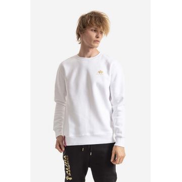 Alpha Industries bluză barbati, culoarea alb, neted 188307FP.590-white