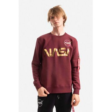 Alpha Industries bluză barbati, culoarea rosu, cu imprimeu 178309.605-red