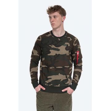 Alpha Industries bluză barbati, culoarea verde, modelator 158320C.408-green