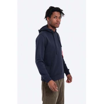 Alpha Industries bluză bluză Alpha Industries X-Fit Hoody bărbați, culoarea albastru marin, cu glugă, uni 158321.07-navy