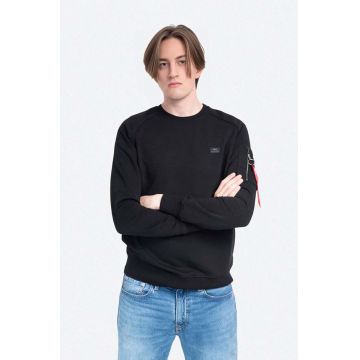 Alpha Industries bluză X Fit Sweat barbati, culoarea negru, neted 158320.03-black