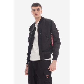 Alpha Industries geacă bomber Alpha Industries MA-1 Aeronaut 106105 03 barbati, culoarea negru, de tranzitie 106105.03-black