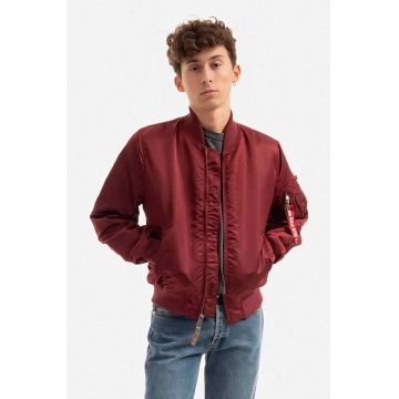 Alpha Industries geacă bomber ALPHA INDUSTRIES MA-1 VF bărbați, culoarea bordo, de tranziție 191118.184-maroon