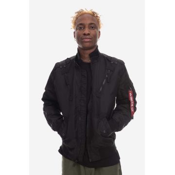 Alpha Industries geacă bomber barbati, culoarea negru, de tranzitie 156109.404-black