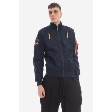Alpha Industries geacă Falcon II 156109 07 barbati, culoarea albastru marin, de tranzitie 156109.07-navy