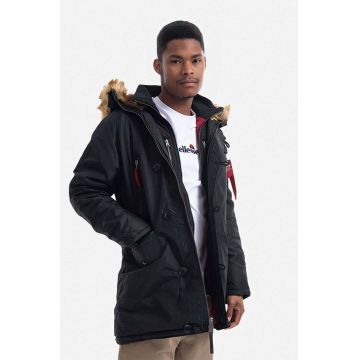 Alpha Industries geacă Kurtka Alpha Industries PPS N3B 133148 541 culoarea negru, de iarna 133148.541-black
