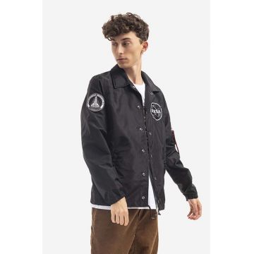 Alpha Industries geacă x Nasa barbati, culoarea negru, de tranzitie 126137.03-black