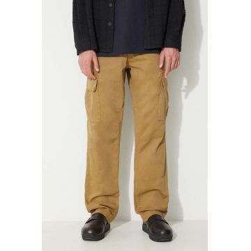 Alpha Industries pantaloni Agent Pant bărbați, culoarea bej, drept 158205.13