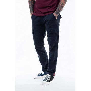 Alpha Industries pantaloni de bumbac Agent culoarea albastru marin, drept 158205.07-navy