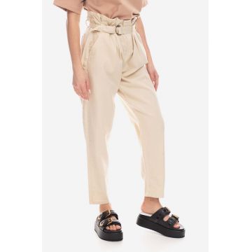 Alpha Industries pantaloni de bumbac culoarea bej, drept 136023.578-beige