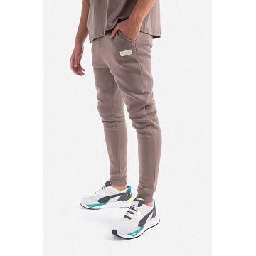Alpha Industries pantaloni de trening din bumbac culoarea bej, cu imprimeu 118366.628-beige