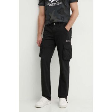 Alpha Industries pantaloni Jet Jet Pant bărbați, culoarea negru, drept 101212.03-black