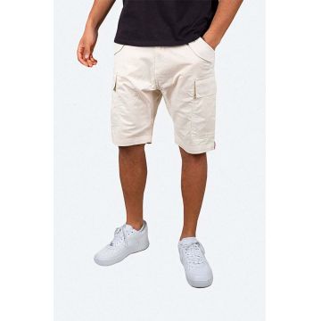 Alpha Industries pantaloni scurți barbati, culoarea bej 116211.578-cream