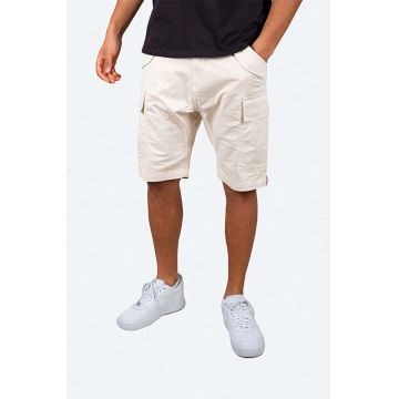 Alpha Industries pantaloni scurți bărbați, culoarea bej 116211.578-cream