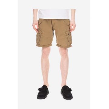 Alpha Industries pantaloni scurți Combat bărbați, culoarea bej 116210.13-beige