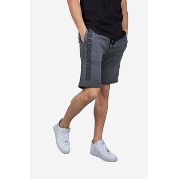 Alpha Industries pantaloni scurți din bumbac Alpha Industries Big Letters Short 126344 315 culoarea gri 126344.315-grey