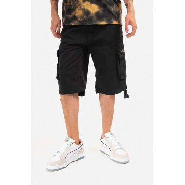 Alpha Industries pantaloni scurți din bumbac Jet Short culoarea negru 191200.03-black