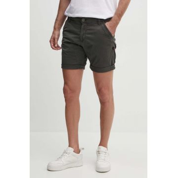 Alpha Industries pantaloni scurți din bumbac Kerosene culoarea gri 176204.136-green Alpha Industries pantaloni scurți din bumbac Kerosene culoarea gri 176204.136-green