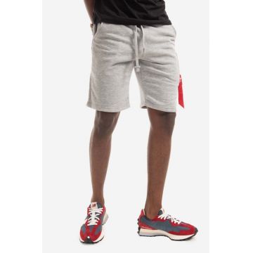 Alpha Industries pantaloni scurți X-Fit Cargo Short barbati, culoarea gri, melanj 166301.17-grey