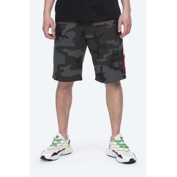 Alpha Industries pantaloni scurți X-Fit Cargo Short Camo barbati, culoarea gri 166301C.125-grey