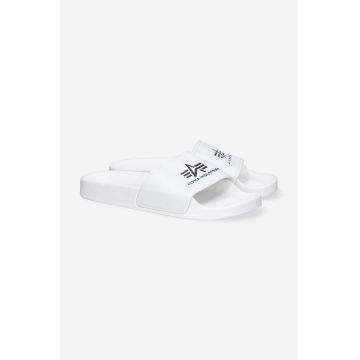 Alpha Industries papuci Slider culoarea alb 106956.09-white