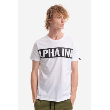 Alpha Industries tricou din bumbac culoarea alb, cu imprimeu 118511.09-white