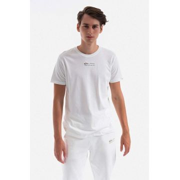 Alpha Industries tricou din bumbac culoarea alb, cu imprimeu 118529.626-white