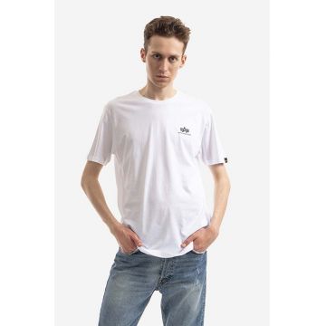 Alpha Industries tricou din bumbac culoarea alb, cu imprimeu 128507CP.573-white