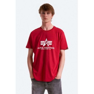 Alpha Industries tricou din bumbac culoarea rosu, cu imprimeu 100501.523-red