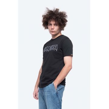 Alpha Industries tricou din bumbac Embroidery Heavy Tee culoarea negru, cu imprimeu 116573.95-black