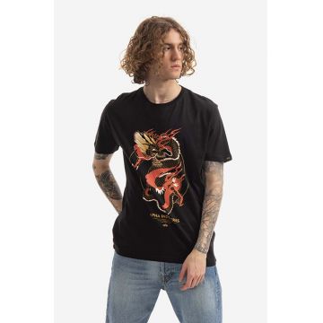 Alpha Industries tricou din bumbac Herritage Dragon culoarea negru, cu imprimeu 106506.03-black