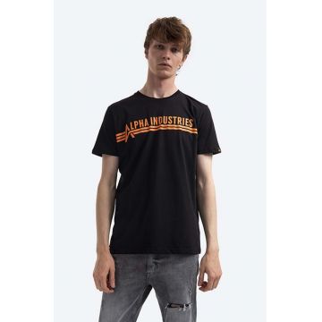 Alpha Industries tricou din bumbac Koszulka Alpha Industries T 126505 03 culoarea negru, cu imprimeu 126505.03-black
