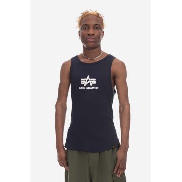 Alpha Industries tricou din bumbac Logo Tank culoarea gri 176545.07-grey