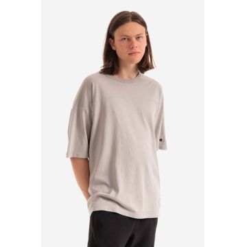 Champion tricou din bumbac Crewneck culoarea bej, neted 215994-ES033